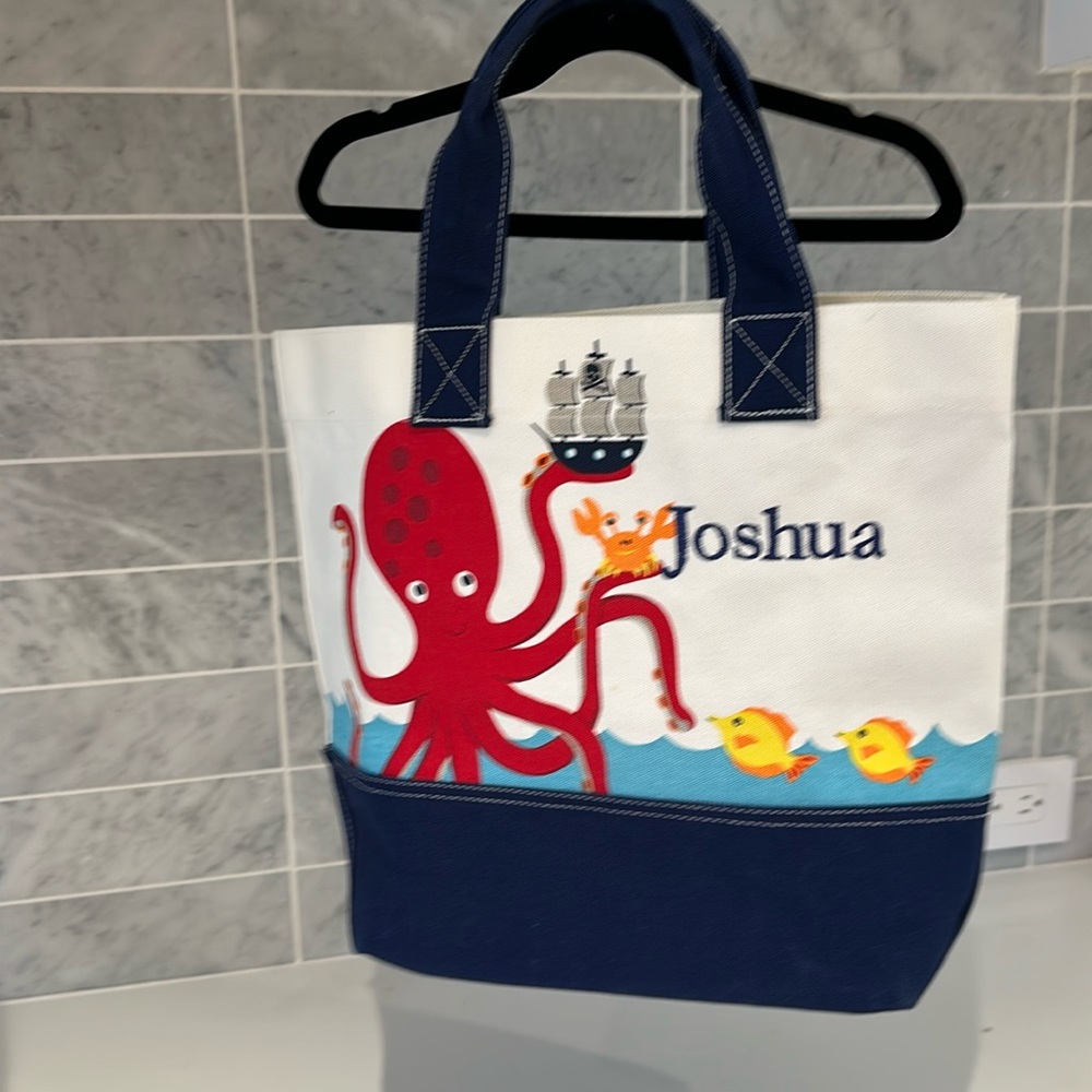 Pottery Barn Kids personalized tote - Joshua